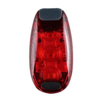 Warm Light 3 LED Red Bicycle Tail Light for Night Running and Cycling - 1