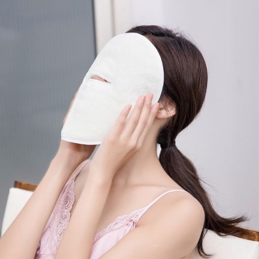 Hot and Cold Compress Facial Towel Mask, Single Hole No Straps - 1