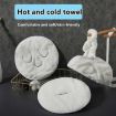 Single Hole Hot and Cold Compress Facial Towel Mask with Straps - 2