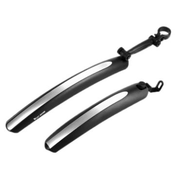 WEST BIKING YP0714018 Black Folding Reflective Bicycle Mudguard - 1