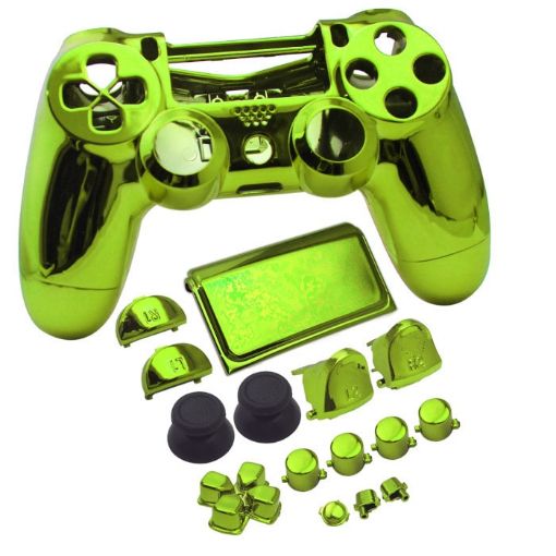 Green Electroplated Protective Case for PS4 Slim - 1