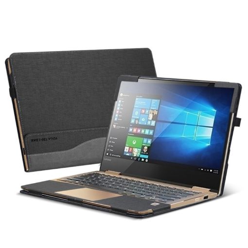 Lenovo Yoga 720-15 Laptop PU Leather Protective Case - Gray - 1