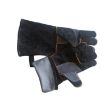 JJ-2002 Gardening Cut-Proof Leather Welding Gloves, 40cm Black - 2