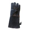 JJ-2002 Gardening Cut-Proof Leather Welding Gloves, 40cm Black - 3