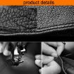 JJ-2002 Gardening Cut-Proof Leather Welding Gloves, 40cm Black - 4
