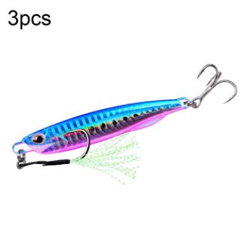 PROBEROS LF103 Metal Sea Fishing Bait 3 PCS, 10g with Hook - 1