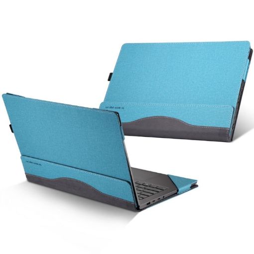 HP Envy X360 13-AG/AR Laptop Leather Protective Case - Gray/Blue - 1