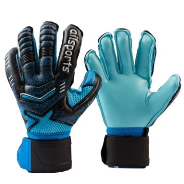 Ailsports ST5511 Blue Size 5 Goalkeeper Latex Gloves with Protection - 1