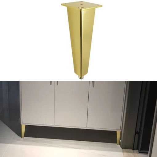 Gold Adjustable Aluminium Furniture Legs, 18cm Height - 1