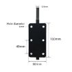 Adjustable 20cm Knife Shape Metal Furniture Legs - Matte Black - 3