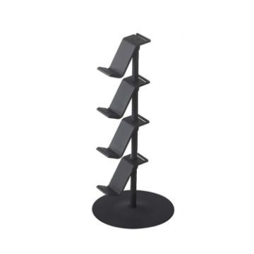 4-Floor Black Gamepad and Headphone Desktop Storage Rack - 1