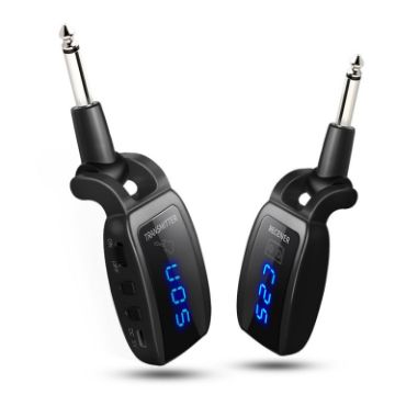 Wireless Guitar Transmitter Receiver Rechargeable Adapter, Black - 1