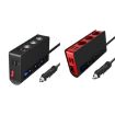 TR24 Car Cigarette Lighter 3 In 1 Charger with Switch (Black Red) - 2