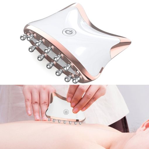 EMS Color Light Meridian Dredging Scraping Massager SM-2102 (White Gold) - 1
