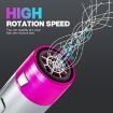5-in-1 Hair Dryer & Straightener Hot-air Comb Silver+Rose Red (EU Plug) - 5