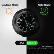 Silver Shell Black Background Motorcycle Handlebar Clock - 4