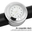 Silver Shell White Background Aluminum Alloy Motorcycle Clock - 2