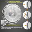 Silver Shell White Background Aluminum Alloy Motorcycle Clock - 6