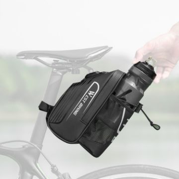 WEST BIKING Cycling Rear Seat Water Bottle Saddle Bag (Black) - 1
