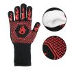 High Temp Resistant Silicone BBQ Anti-Scalding Gloves (Flame Blue) - 4