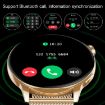 HD1 1.3" AMOLED Smart Watch with NFC, Black Steel/Silicone Strap - 4