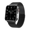 LOANIY E86 Smart Bluetooth Watch, 1.7" HR Monitor, Black Steel - 1