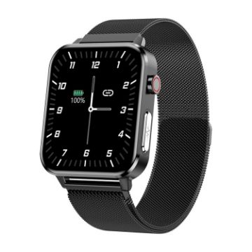 LOANIY E86 Smart Bluetooth Watch, 1.7" HR Monitor, Black Steel - 1
