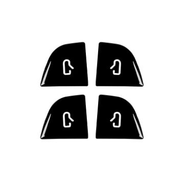 Tesla Model 3 Window Switch Stickers Set - Piano Black (4pcs) - 1