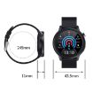 LOANIY E80 1.3" Heart Rate Smart Watch, Black Leather Strap - 3