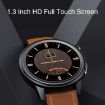 LOANIY E80 1.3" Heart Rate Smart Watch, Black Leather Strap - 4