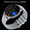 Wearkey Y23 Smart Watch, 1.32" Health Monitor, Password Lock, Silver Gray - 6