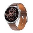 HD3 1.32" Silver Leather Smart Watch with Heart Rate & Payment - 1