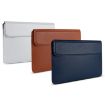 Leather Laptop Liner Bag 13.3" with Stand - Silver Gray + Bag - 2