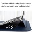 Leather Laptop Liner Bag 13.3" with Stand - Silver Gray + Bag - 4