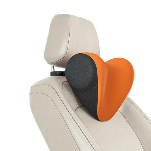 Orange A09 Car Seat Headrest Memory Foam Neck Pillow Without Stand - 1