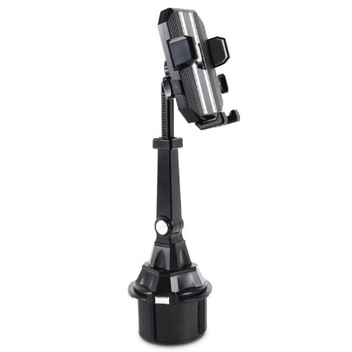 Adjustable Car Cup Holder Phone & Navigation Bracket (Black) - 1