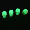 1 Set Green Skull Luminous Valve Cap for Car/Motorcycle Tire - 1