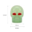 1 Set Green Skull Luminous Valve Cap for Car/Motorcycle Tire - 3