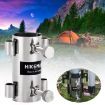 HIKEMAN Camping Canopy Pole Holder, Stainless Steel Silver - 1