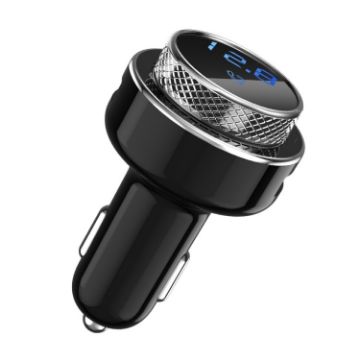 GC-16 Bluetooth FM Transmitter QC3.0 Fast Charger (Black) - 1