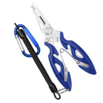 Lure Fishing Pliers with Hook Picker + Anti-lost Rope (Blue) - 1