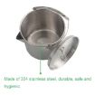 Portable Stainless Steel Picnic Kettle Teapot Cooker Pot (Silver) - 4
