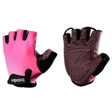 BOODUN 1096 Rose Red Silicone Fitness Gloves, Size S - 1