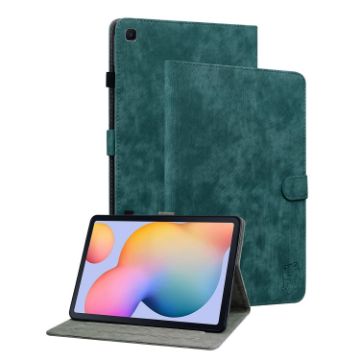 Samsung Galaxy Tab S5e Dark Green Tiger Flip Leather Case - 1