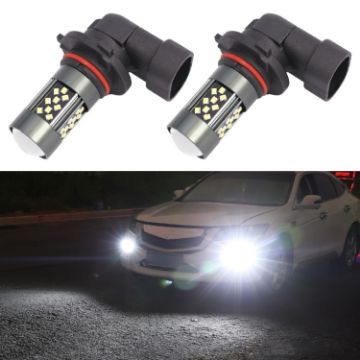 9005 12V 7W White Strobe LED Car Fog Light Pair - 1