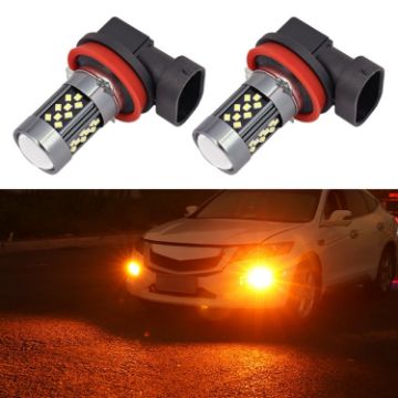 H11 12V 7W Strobe LED Car Fog Light, 1 Pair (Orange) - 1