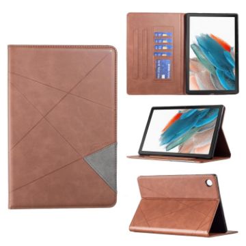 Samsung Galaxy Tab A8 2022 Prismatic Leather Case Brown - 1