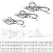 2 PCS 5mm 316 Stainless Steel Heavy Duty Swing Hangers Hooks - 5