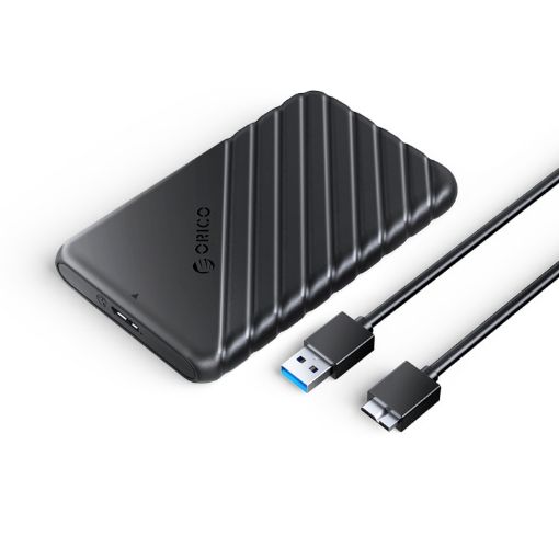 ORICO 25PW1-U3 Micro-B to USB External Hard Drive Case (Black) - 1