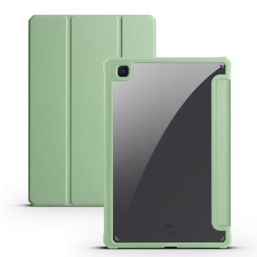 Samsung Galaxy Tab S6 Lite Acrylic 3-Fold Smart Case (Green) - 1